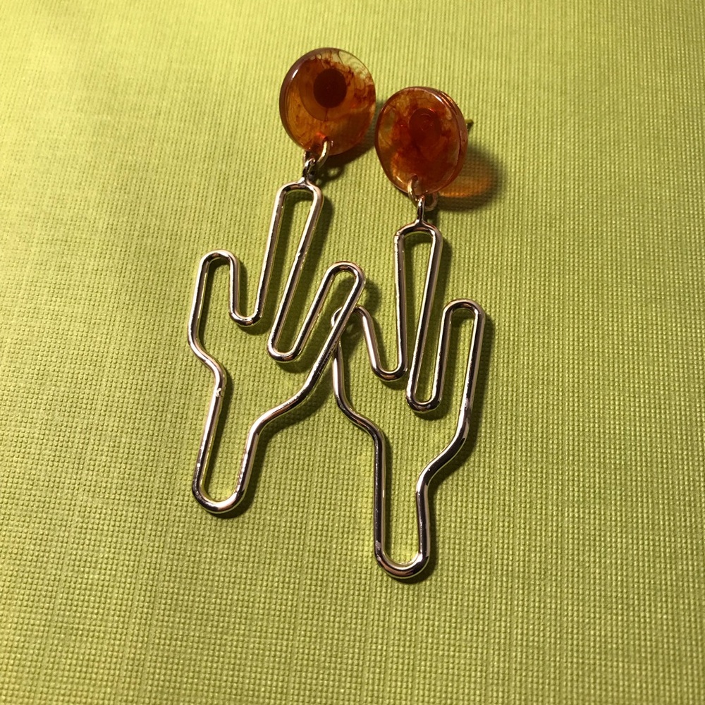 Silver Cactus 🌵 Earrings